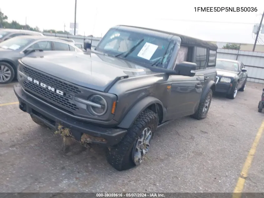 2022 Ford Bronco Badlands VIN: 1FMEE5DP5NLB50036 Lot: 39359616