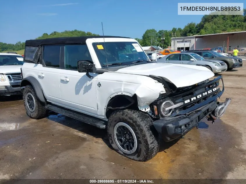 2022 Ford Bronco Outer Banks VIN: 1FMDE5DH8NLB89353 Lot: 39888695