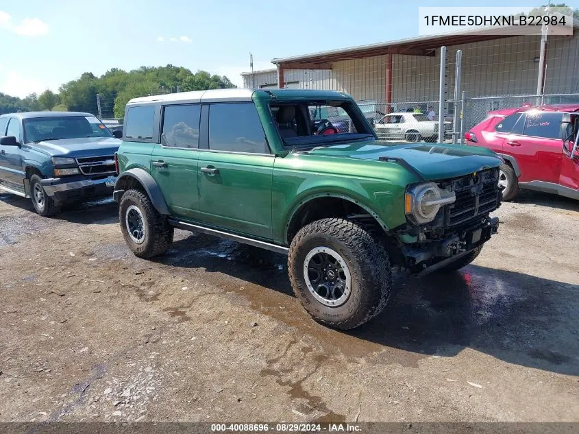 1FMEE5DHXNLB22984 2022 Ford Bronco Badlands