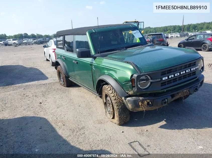 2022 Ford Bronco Black Diamond VIN: 1FMEE5DH8NLB89910 Lot: 40097574