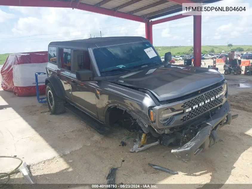 2022 Ford Bronco Badlands VIN: 1FMEE5DP6NLB04604 Lot: 40188793