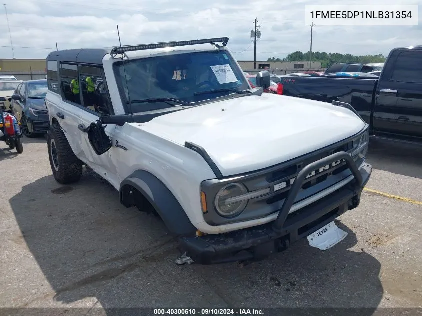 2022 Ford Bronco Big Bend/Black Diamond/Ou VIN: 1FMEE5DP1NLB31354 Lot: 40300510