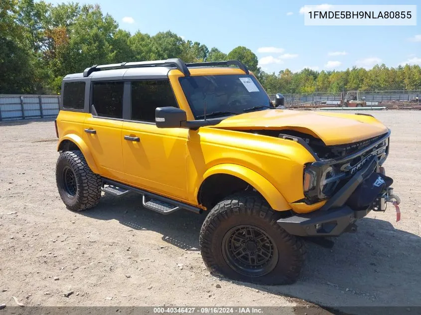 2022 Ford Bronco Outer Banks VIN: 1FMDE5BH9NLA80855 Lot: 40346427