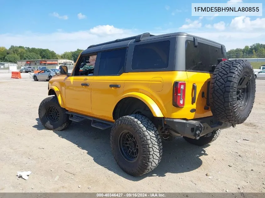 2022 Ford Bronco Outer Banks VIN: 1FMDE5BH9NLA80855 Lot: 40346427