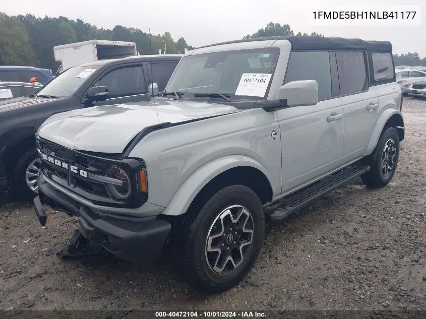 2022 Ford Bronco Big Bend/Black Diamond/Outer Banks VIN: 1FMDE5BH1NLB41177 Lot: 40472104