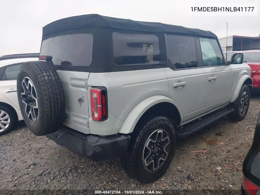 2022 Ford Bronco Big Bend/Black Diamond/Outer Banks VIN: 1FMDE5BH1NLB41177 Lot: 40472104