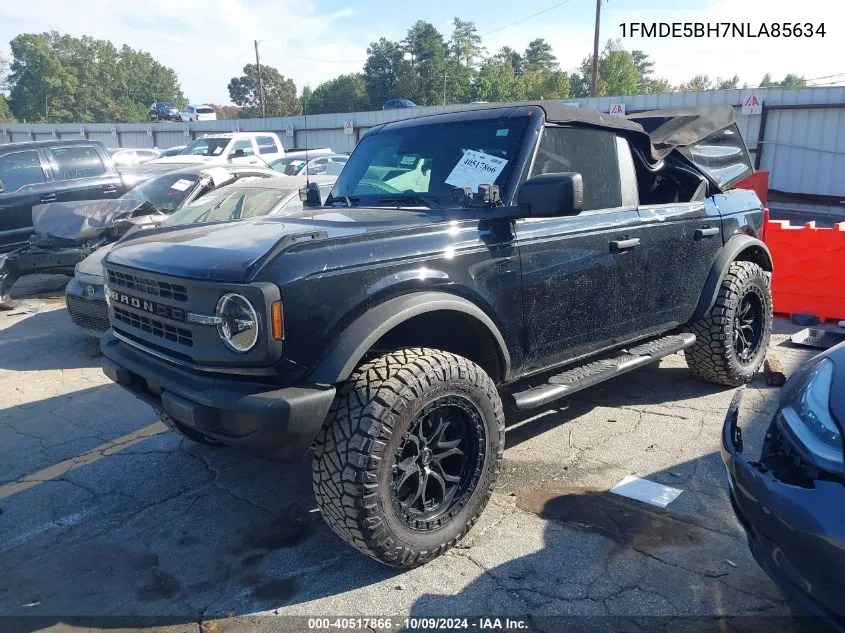 2022 Ford Bronco Big Bend/Black Diamond/Ou VIN: 1FMDE5BH7NLA85634 Lot: 40517866