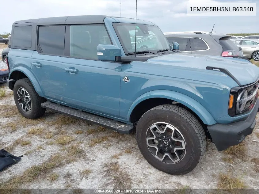 2022 Ford Bronco Outer Banks VIN: 1FMDE5BH5NLB63540 Lot: 40568320