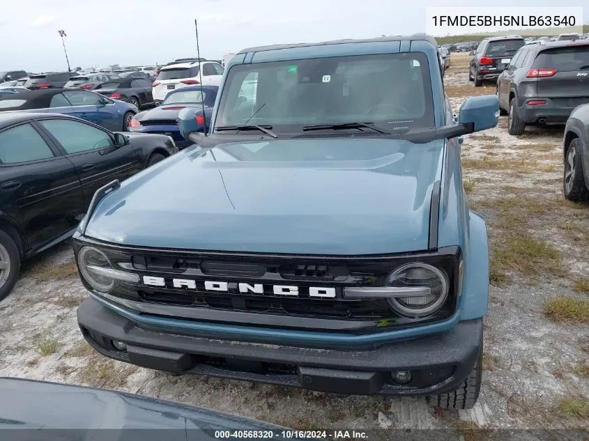 2022 Ford Bronco Outer Banks VIN: 1FMDE5BH5NLB63540 Lot: 40568320