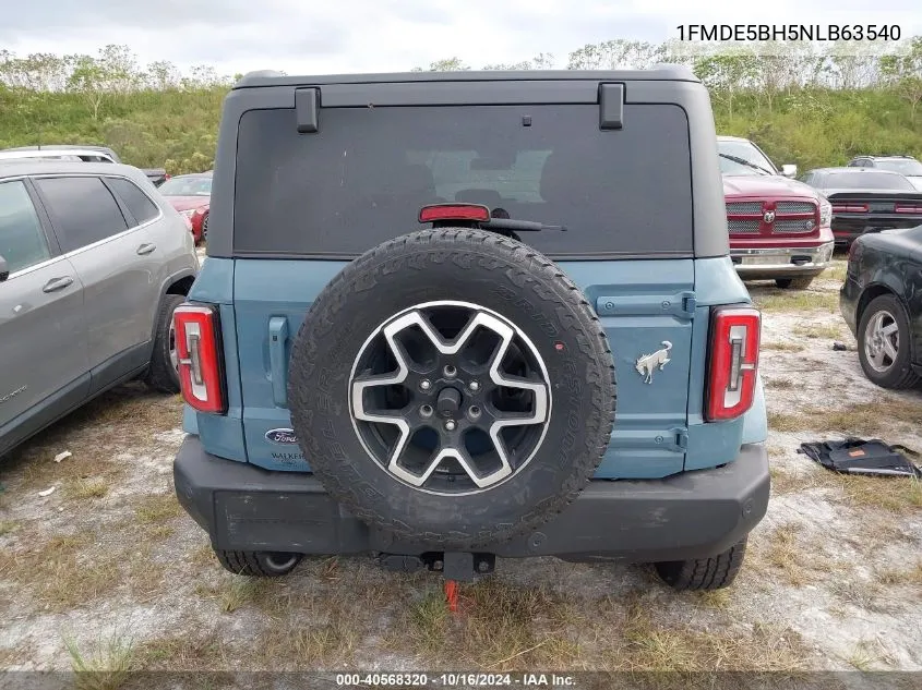 2022 Ford Bronco Outer Banks VIN: 1FMDE5BH5NLB63540 Lot: 40568320