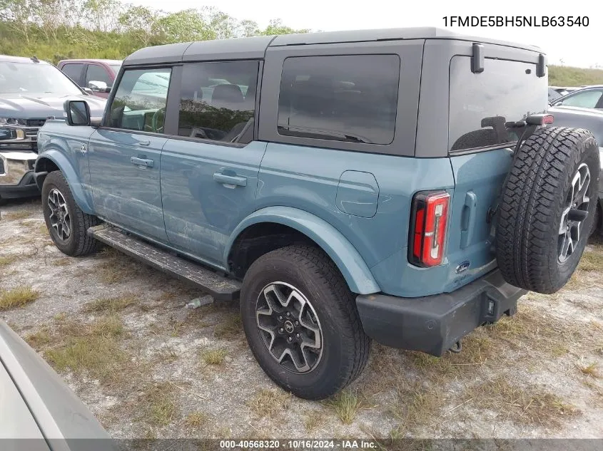 2022 Ford Bronco Outer Banks VIN: 1FMDE5BH5NLB63540 Lot: 40568320