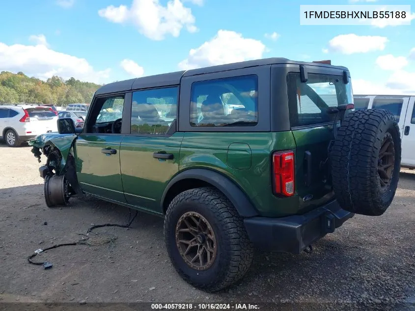 2022 Ford Bronco VIN: 1FMDE5BHXNLB55188 Lot: 40579218