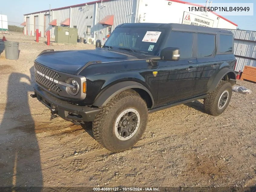 2022 Ford Bronco Badlands VIN: 1FMEE5DP1NLB49949 Lot: 40591127