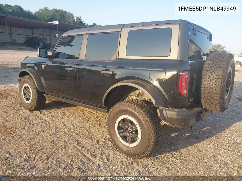 2022 Ford Bronco Badlands VIN: 1FMEE5DP1NLB49949 Lot: 40591127