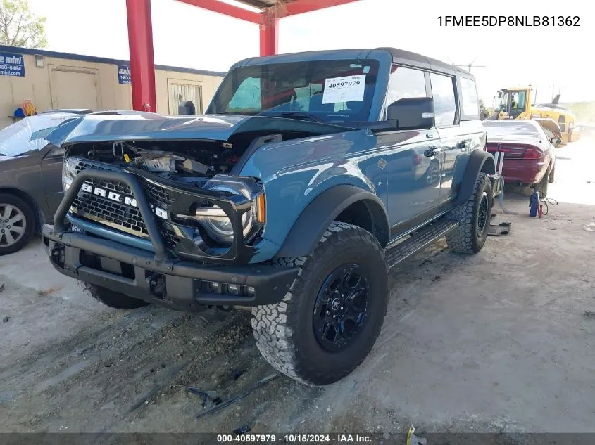 2022 Ford Bronco Wildtrak VIN: 1FMEE5DP8NLB81362 Lot: 40597979