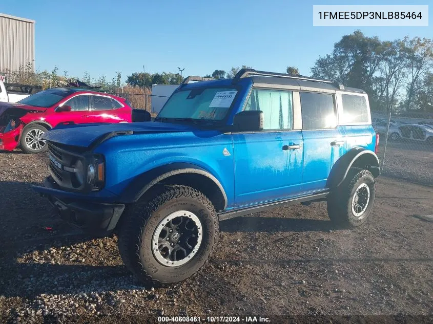 2022 Ford Bronco Black Diamond VIN: 1FMEE5DP3NLB85464 Lot: 40608481