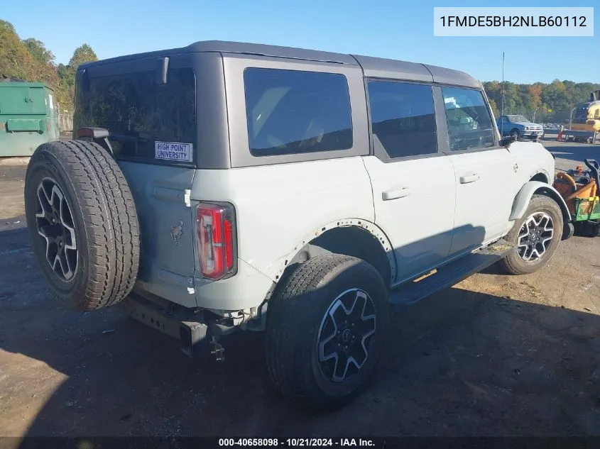 1FMDE5BH2NLB60112 2022 Ford Bronco Outer Banks