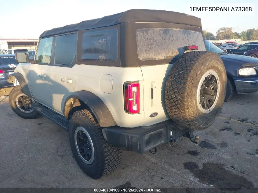 2022 Ford Bronco Outer Banks VIN: 1FMEE5DP6NLA73368 Lot: 40704169