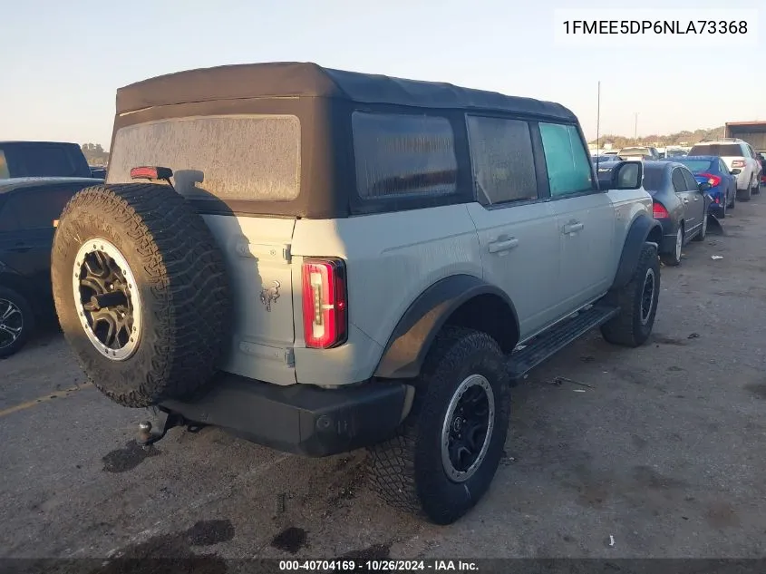 2022 Ford Bronco Outer Banks VIN: 1FMEE5DP6NLA73368 Lot: 40704169