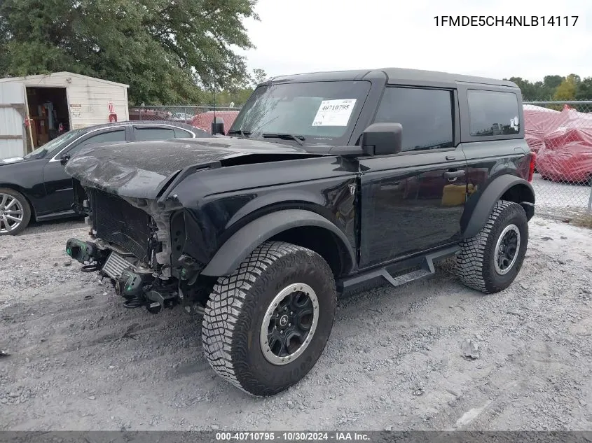 2022 Ford Bronco VIN: 1FMDE5CH4NLB14117 Lot: 40710795