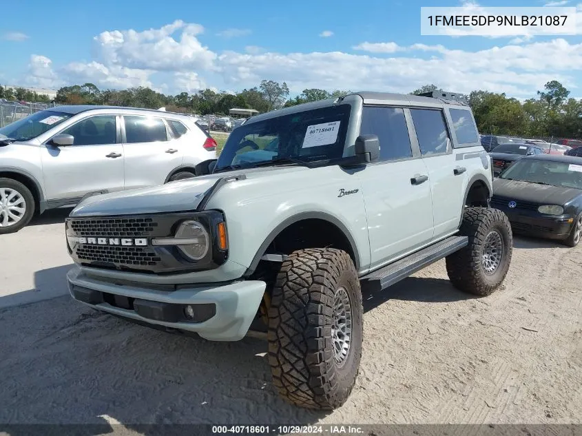 2022 Ford Bronco Wildtrak VIN: 1FMEE5DP9NLB21087 Lot: 40718601