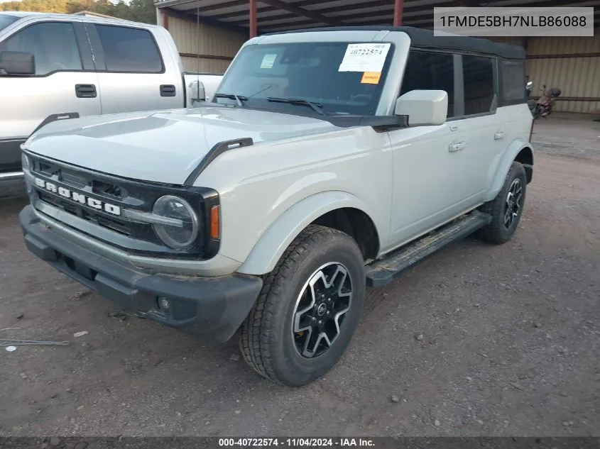 2022 Ford Bronco Outer Banks VIN: 1FMDE5BH7NLB86088 Lot: 40722574