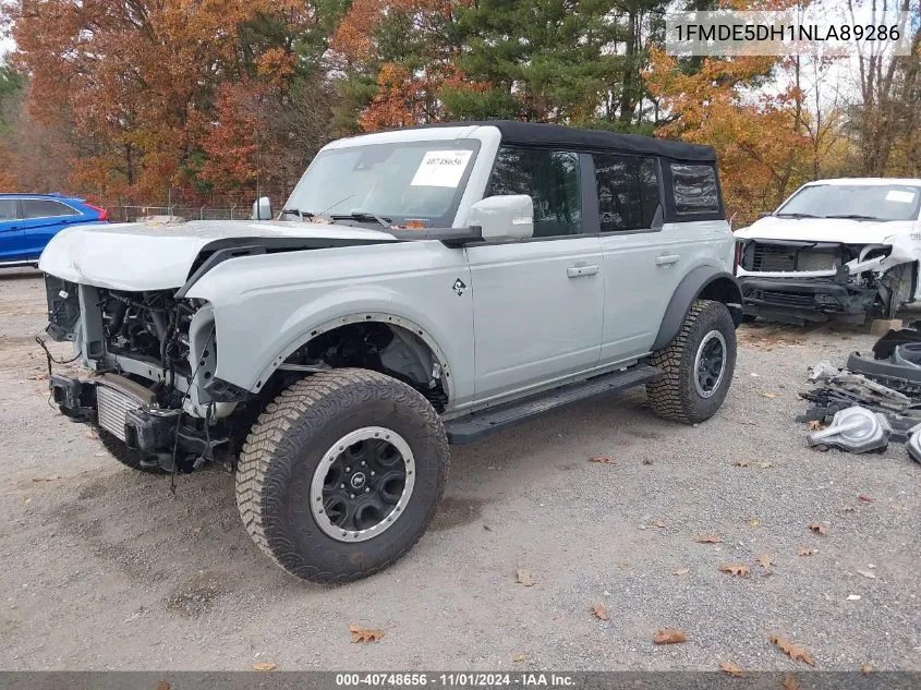 2022 Ford Bronco Outer Banks VIN: 1FMDE5DH1NLA89286 Lot: 40748656