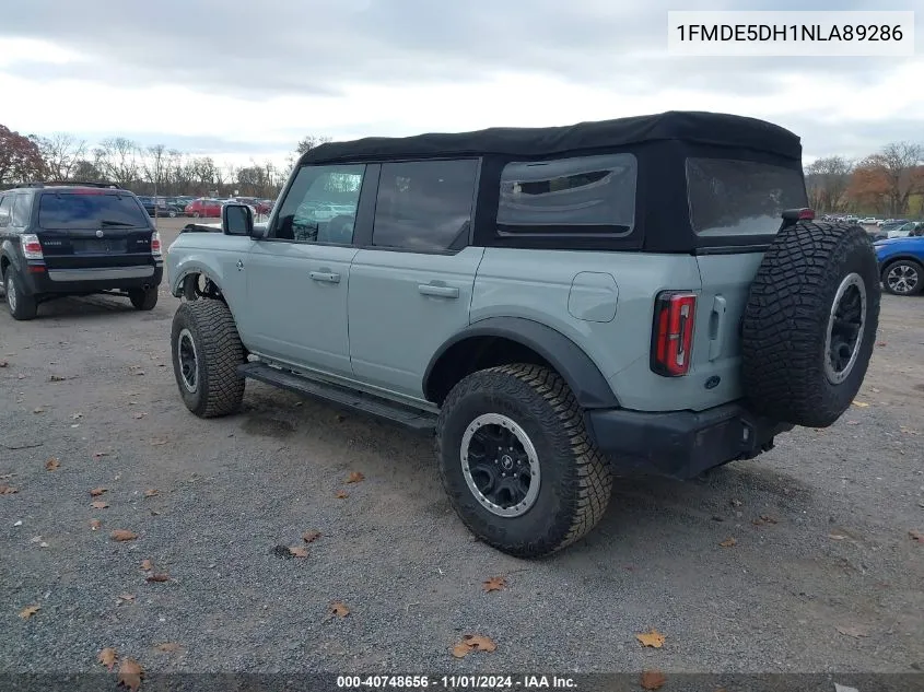 2022 Ford Bronco Outer Banks VIN: 1FMDE5DH1NLA89286 Lot: 40748656