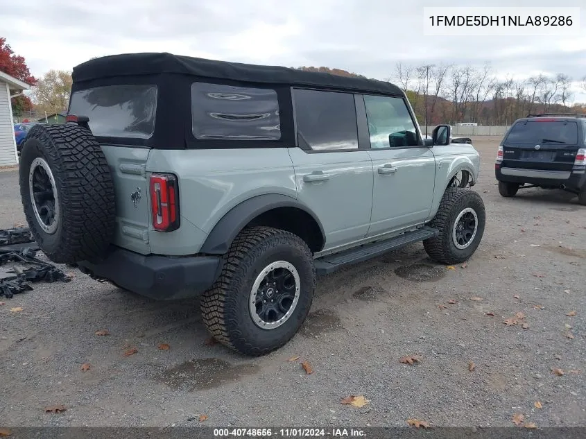 2022 Ford Bronco Outer Banks VIN: 1FMDE5DH1NLA89286 Lot: 40748656