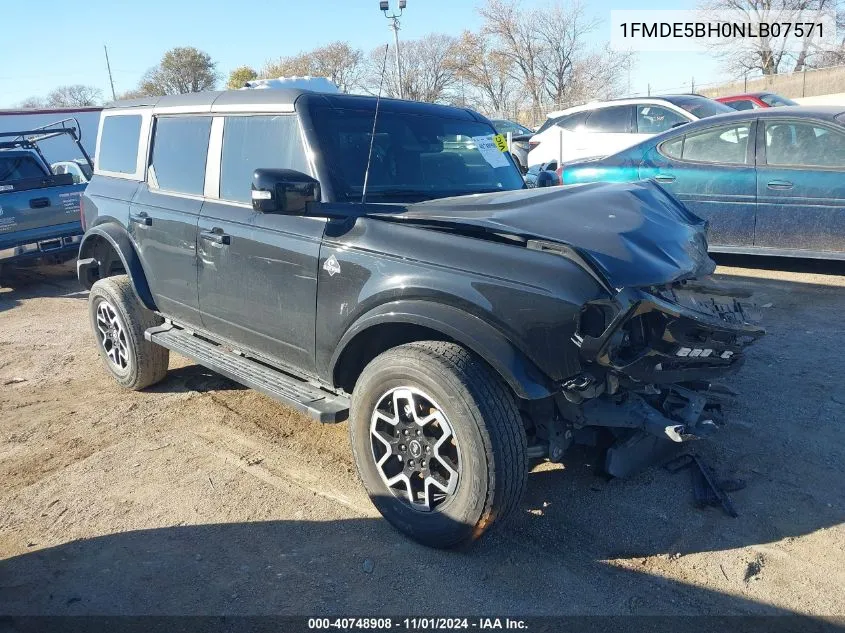 2022 Ford Bronco Outer Banks VIN: 1FMDE5BH0NLB07571 Lot: 40748908