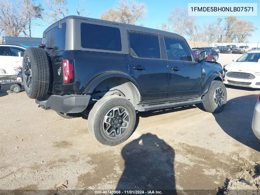 2022 Ford Bronco Outer Banks VIN: 1FMDE5BH0NLB07571 Lot: 40748908