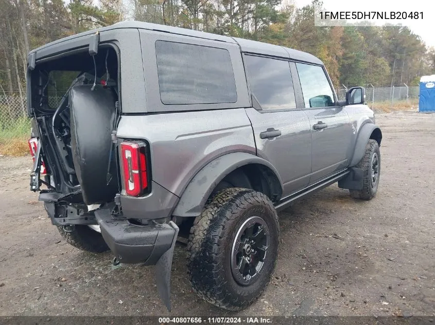 2022 Ford Bronco Badlands VIN: 1FMEE5DH7NLB20481 Lot: 40807656