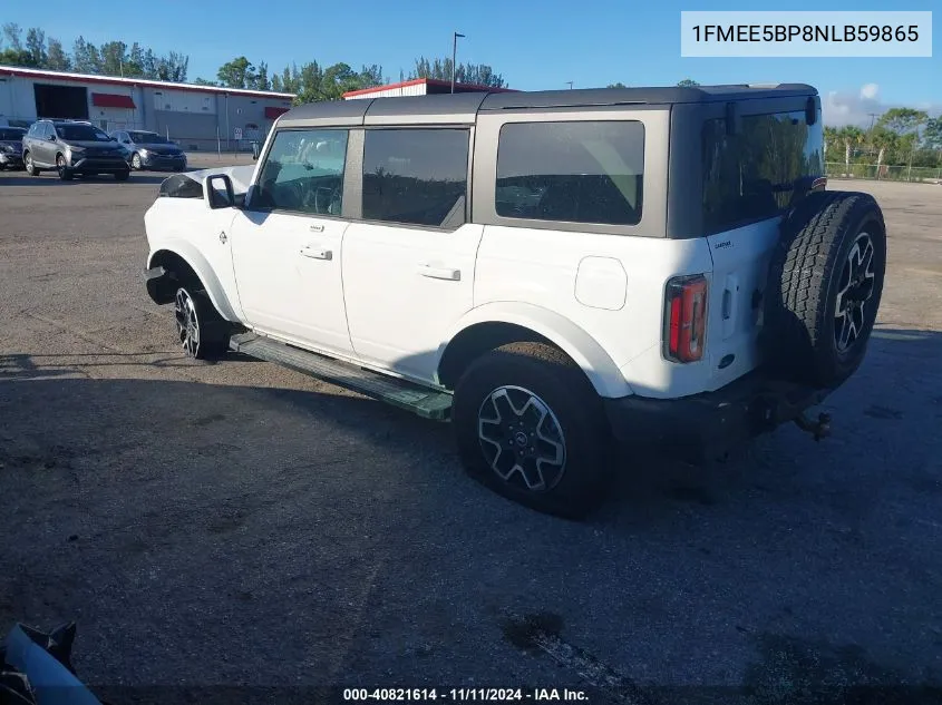 2022 Ford Bronco Outer Banks VIN: 1FMEE5BP8NLB59865 Lot: 40821614