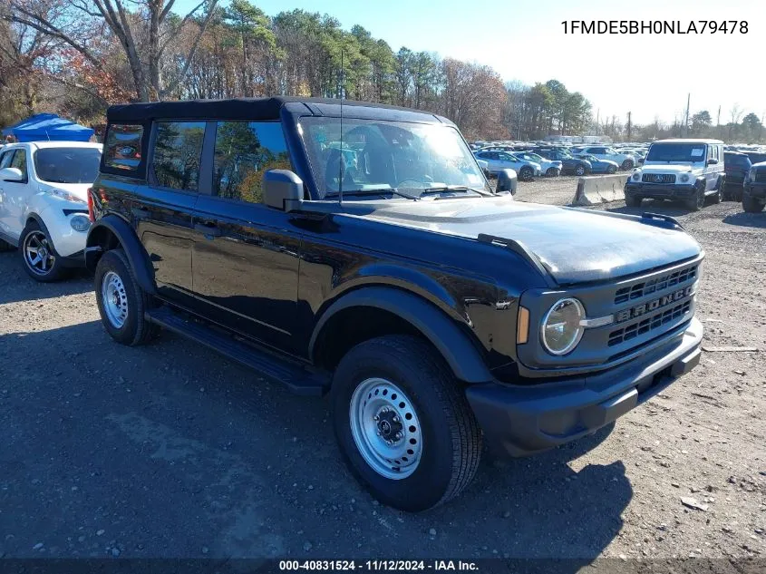 2022 Ford Bronco VIN: 1FMDE5BH0NLA79478 Lot: 40831524