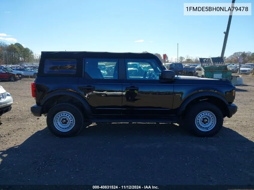 2022 Ford Bronco VIN: 1FMDE5BH0NLA79478 Lot: 40831524