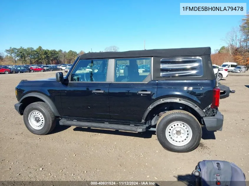 2022 Ford Bronco VIN: 1FMDE5BH0NLA79478 Lot: 40831524