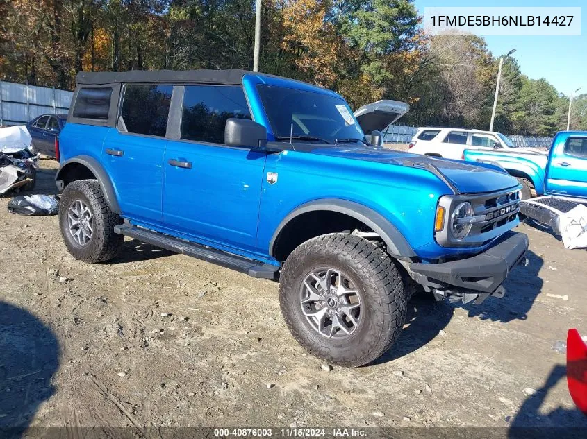 2022 Ford Bronco Big Bend VIN: 1FMDE5BH6NLB14427 Lot: 40876003