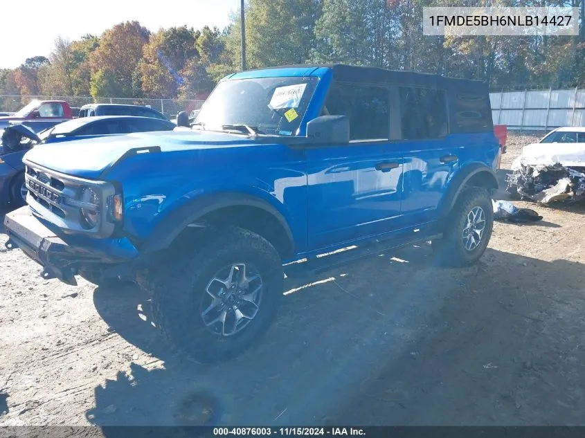 2022 Ford Bronco Big Bend VIN: 1FMDE5BH6NLB14427 Lot: 40876003