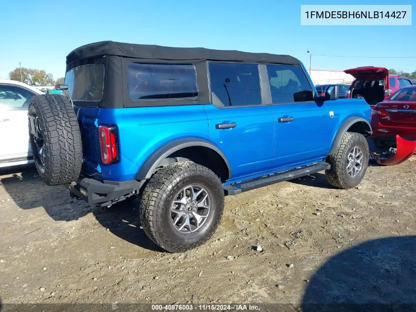 2022 Ford Bronco Big Bend VIN: 1FMDE5BH6NLB14427 Lot: 40876003