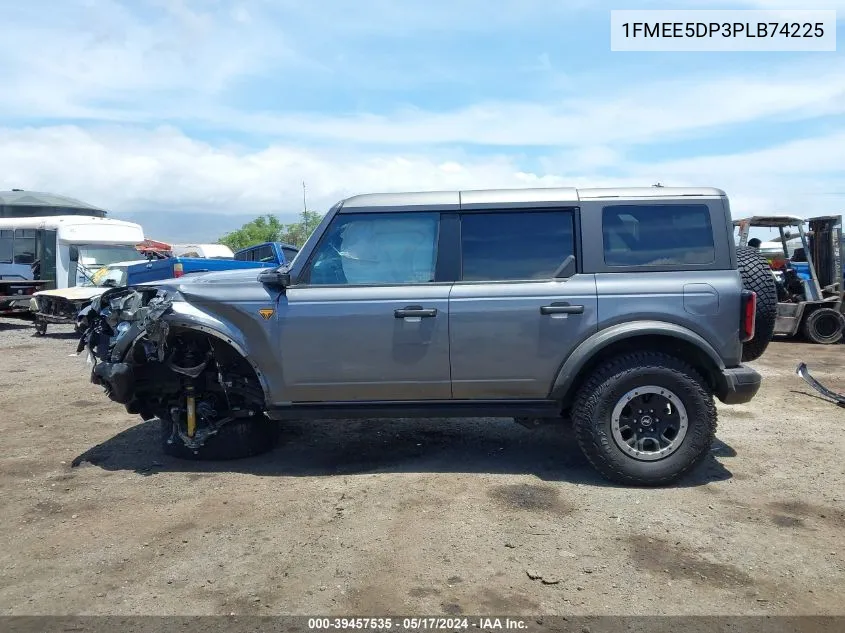 2023 Ford Bronco Badlands VIN: 1FMEE5DP3PLB74225 Lot: 39457535