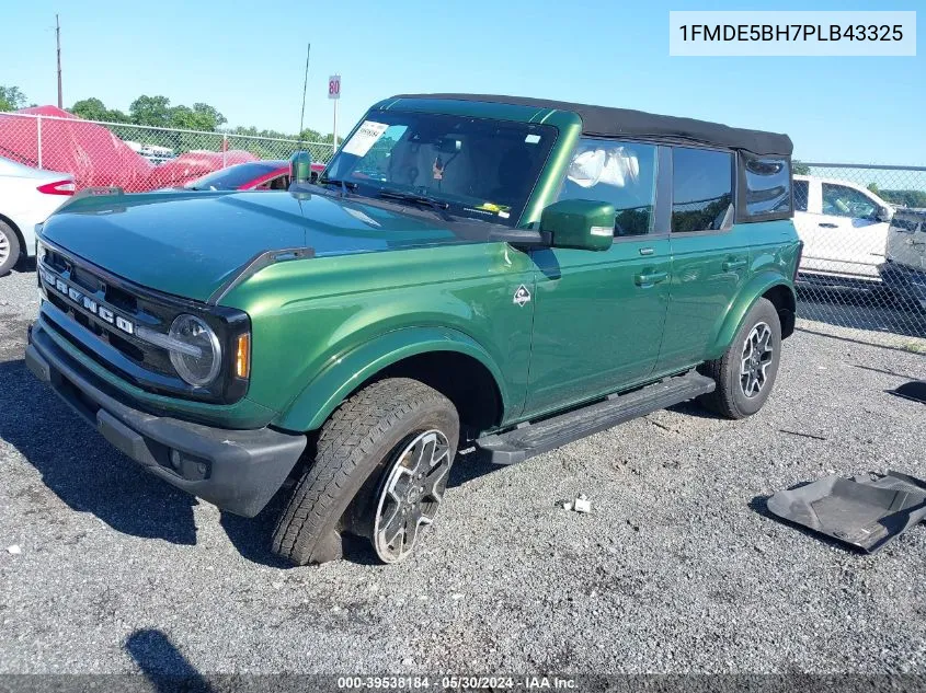 2023 Ford Bronco Outer Banks VIN: 1FMDE5BH7PLB43325 Lot: 39538184