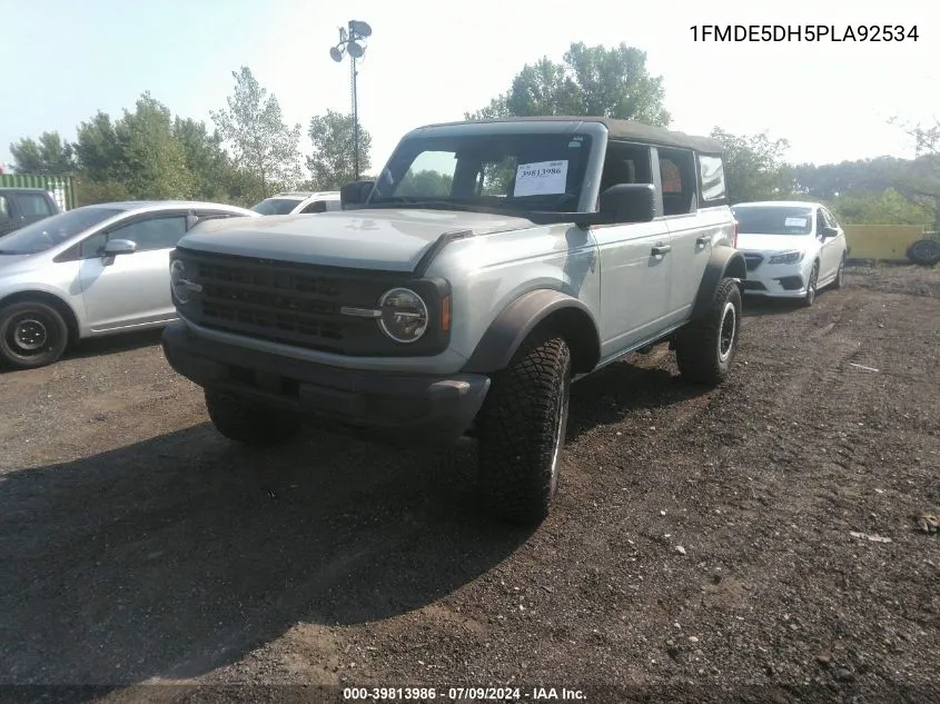 2023 Ford Bronco VIN: 1FMDE5DH5PLA92534 Lot: 39813986