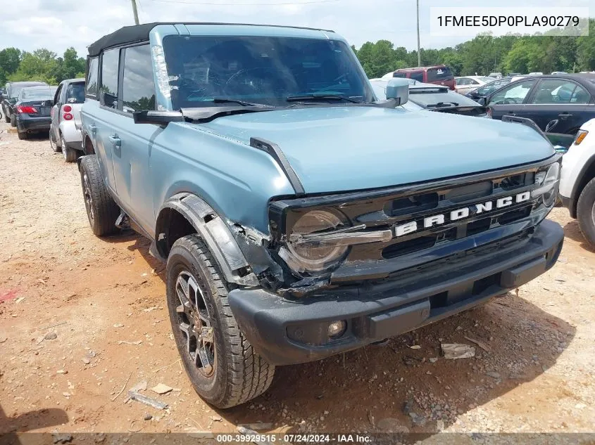 2023 Ford Bronco Outer Banks VIN: 1FMEE5DP0PLA90279 Lot: 39929515