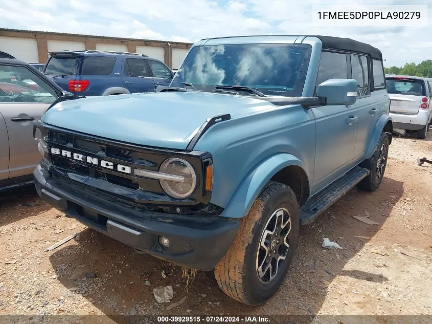 2023 Ford Bronco Outer Banks VIN: 1FMEE5DP0PLA90279 Lot: 39929515