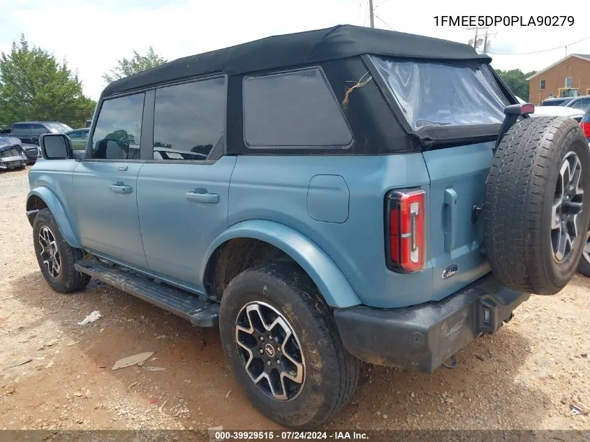 2023 Ford Bronco Outer Banks VIN: 1FMEE5DP0PLA90279 Lot: 39929515