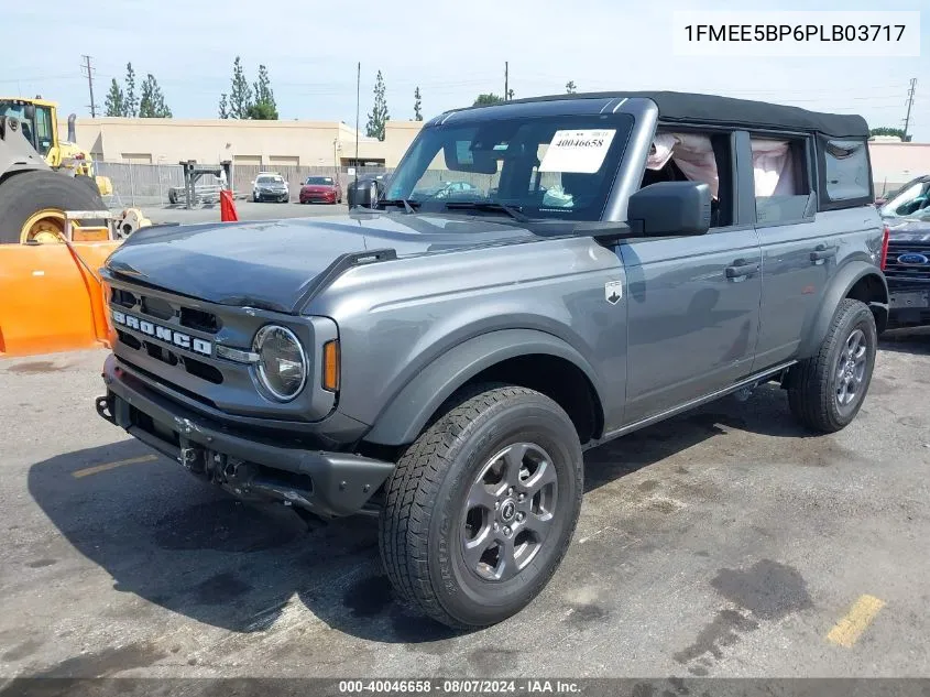 2023 Ford Bronco Big Bend VIN: 1FMEE5BP6PLB03717 Lot: 40046658