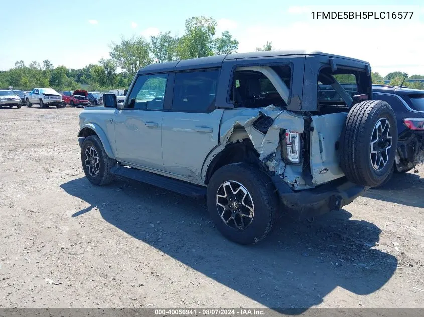 2023 Ford Bronco Outer Banks VIN: 1FMDE5BH5PLC16577 Lot: 40056941