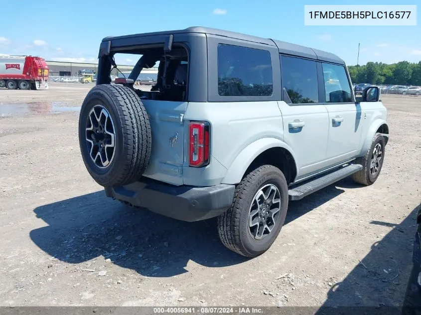 2023 Ford Bronco Outer Banks VIN: 1FMDE5BH5PLC16577 Lot: 40056941