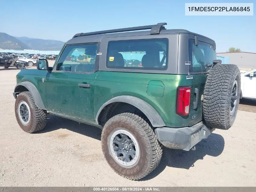 2023 Ford Bronco VIN: 1FMDE5CP2PLA86845 Lot: 40126504