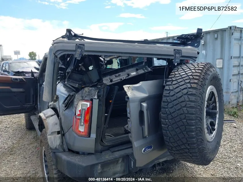 2023 Ford Bronco Outer Banks VIN: 1FMEE5DP6PLB72582 Lot: 40136414